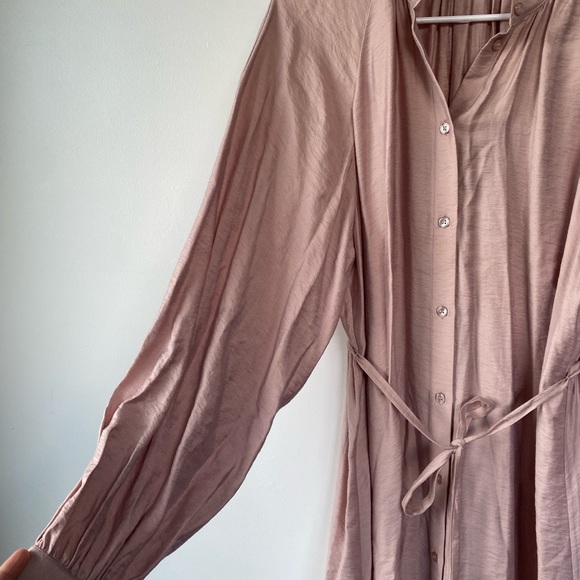 & Other Stories Dusty Pink Midi Dress Size M - Picture 3 of 7